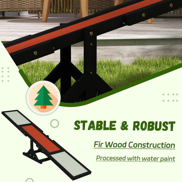 Wooden dog swing
