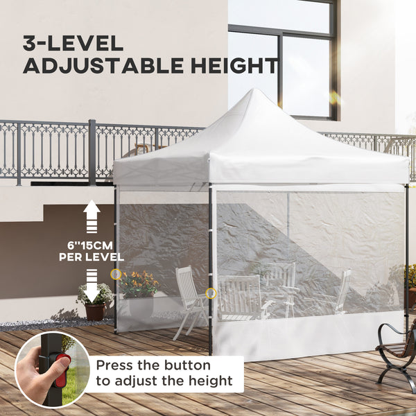 10 x 10 folding gazebo with wheeled carry bag and side panels