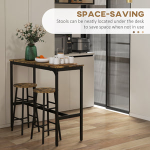 3-piece bar table and chairs set, table and chairs for 2 people