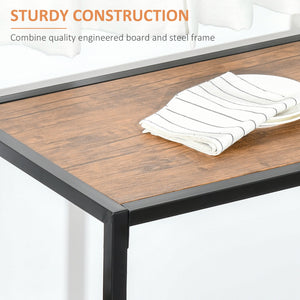 Industrial style dining table and chairs set, for 2 people, ideal for small spaces.