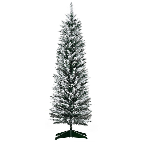 5ft Tall Artificial Christmas Tree with Snowy Branches