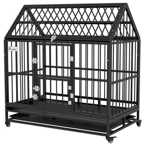 Robust 49" cage with removable tray, doors and opening roof