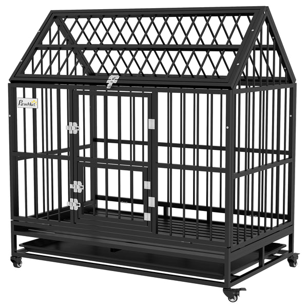 Robust 49" cage with removable tray, doors and opening roof