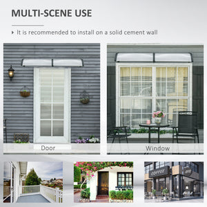 6.6 x 3.1 ft Clear Polycarbonate Door Canopy