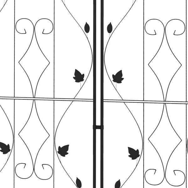 Set of 2 metal trellises for climbing plants