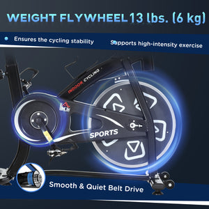 Exercise bike with LCD display, black