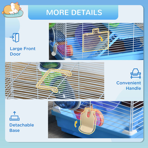 2-tier cage with tunnel system