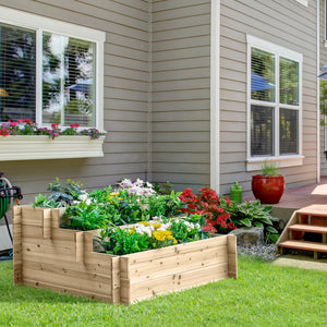 3-tier raised wooden planter