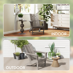 Plastic Adirondack chair with high back and wide armrests, dark gray