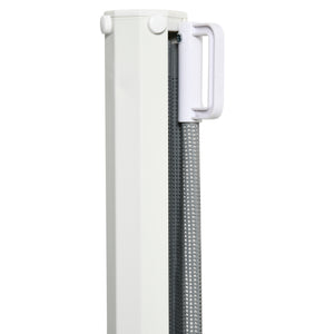 Retractable grey safety barrier