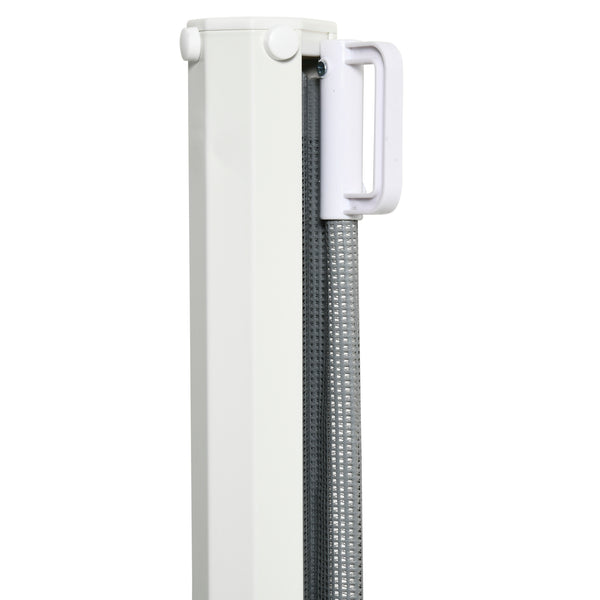 Retractable grey safety barrier