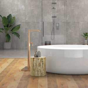 Tree stump side table