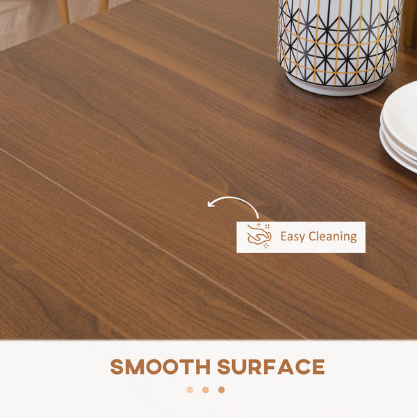 Extendable folding dining table for small spaces, seating up to 6 people