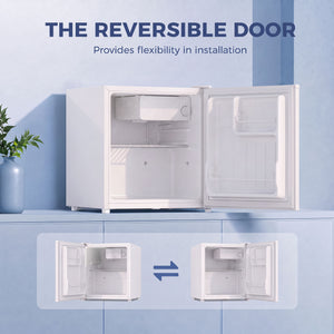 46L Mini Fridge with Reversible Door, White