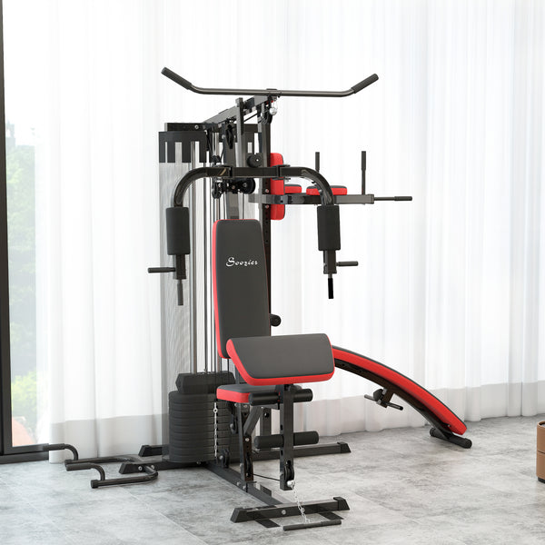 Multi-functional weight bench with abdominal bench