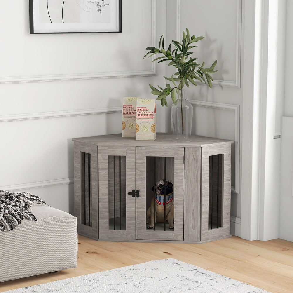 41-inch crate furniture with cushion, brown walnut color