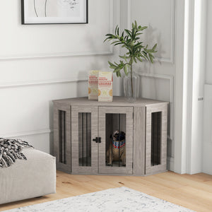 41-inch crate furniture with cushion, brown walnut color