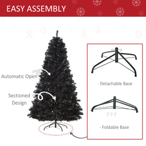 7ft Black Artificial Christmas Tree