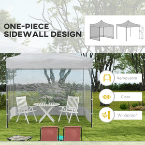 10 x 10 folding gazebo with wheeled carry bag and side panels