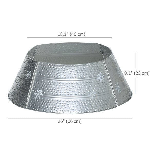 66cm Christmas Tree Skirt with Snowflake Pattern