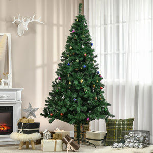 7ft Green Artificial Christmas Tree with Decorations