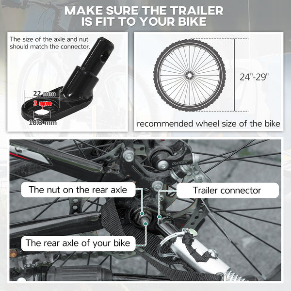 2-in-1 bicycle trailer with 5-point harness, blue