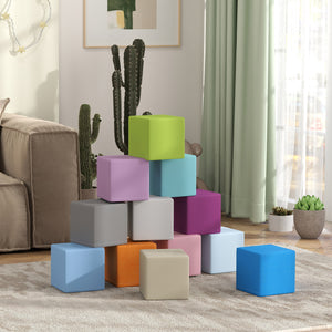 12-piece soft foam play blocks, stack and build