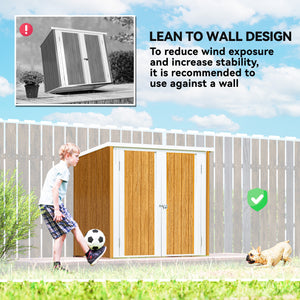 Metal garden shed with double door