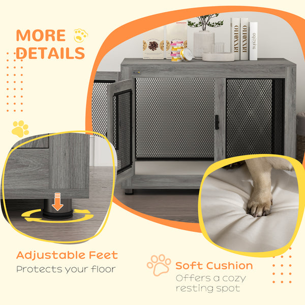 Crate furniture with waterproof cushion, gray