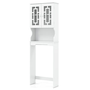 Space-saving bathroom storage unit for over the toilet