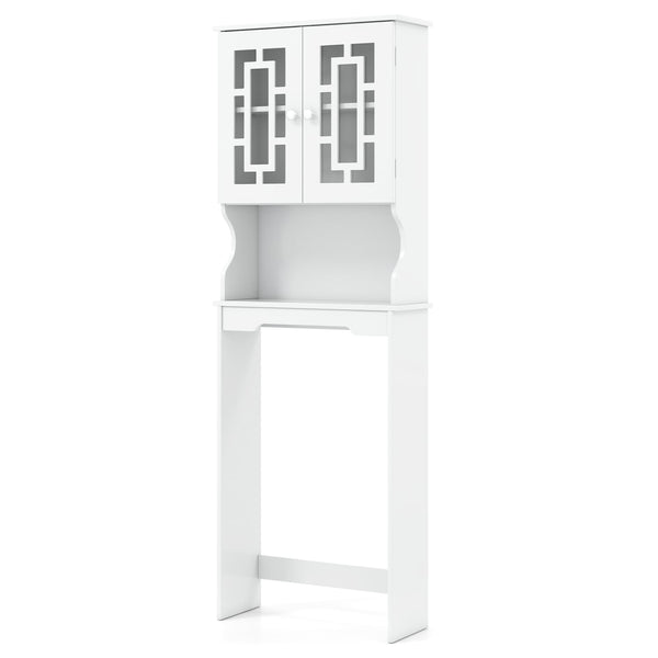Space-saving bathroom storage unit for over the toilet