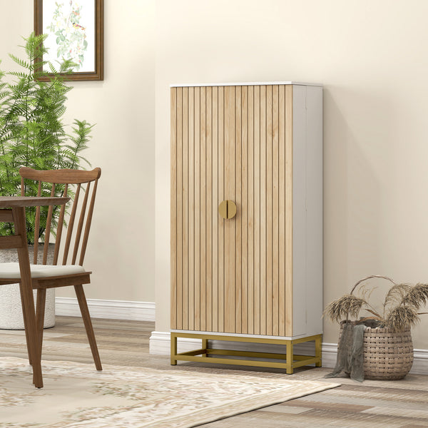 Kitchen storage unit with 12 door shelves and adjustable shelves, white