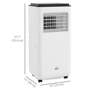 10,000 BTU Mobile Air Conditioner 440 Sq. Ft., Dehumidifier Fan Auto Sleep with 24H Timer On/Off, Window Kit, White