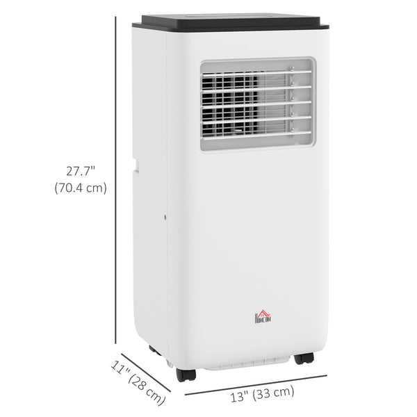 10,000 BTU Mobile Air Conditioner 440 Sq. Ft., Dehumidifier Fan Auto Sleep with 24H Timer On/Off, Window Kit, White