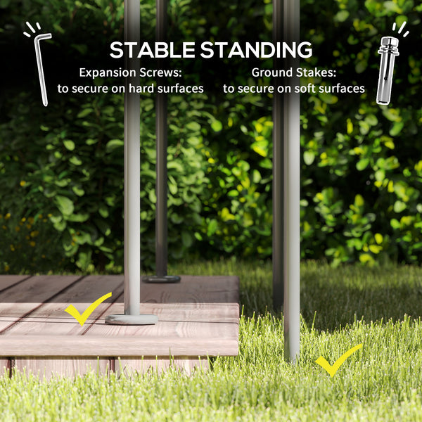 10' x 13' Double Roof Patio Gazebo, Outdoor Gazebo with Curtains, for Garden, Lawn, Backyard and Deck, Dark Grey