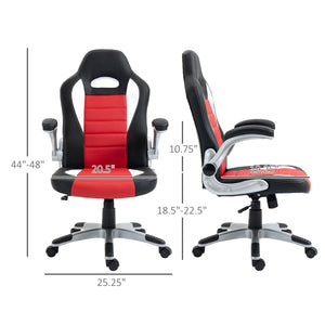 Gaming chair in synthetic leather, red