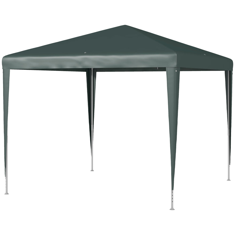 9' x 9' Portable Canopy Party Tent Gazebo Outdoor Sunshade for Weddings Parties with Dressed Legs, Dark Green