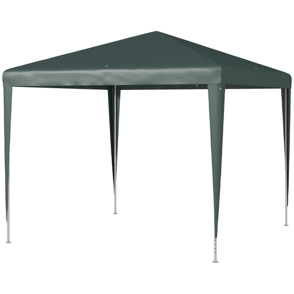 9' x 9' Portable Canopy Party Tent Gazebo Outdoor Sunshade for Weddings Parties with Dressed Legs, Dark Green