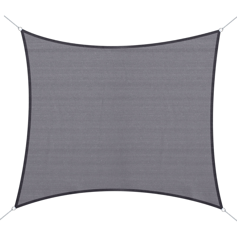 Voile d’ombrage carré 3 x 3 mètres gris avec protection UV, idéal pour jardin ou terrasse, livré avec sac de transport