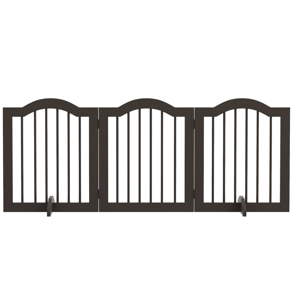 Freestanding pet gate, coffee color