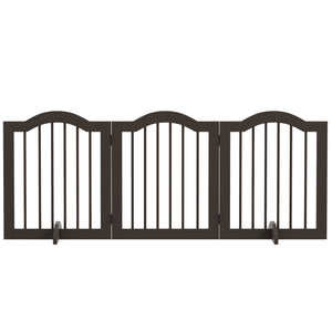 Freestanding pet gate, coffee color