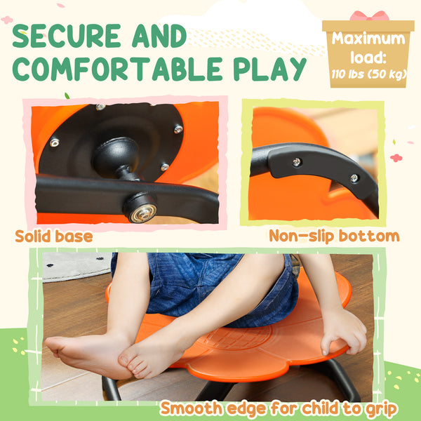 Non-slip sensory swivel chair, orange