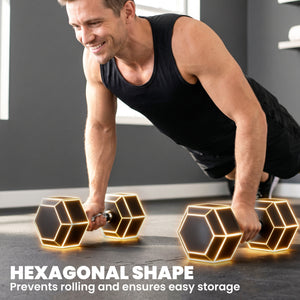 Set of 2 hexagonal dumbbells of 40 lb with rubber coating – Black