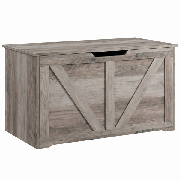 100 L storage bench with locking lid, grey