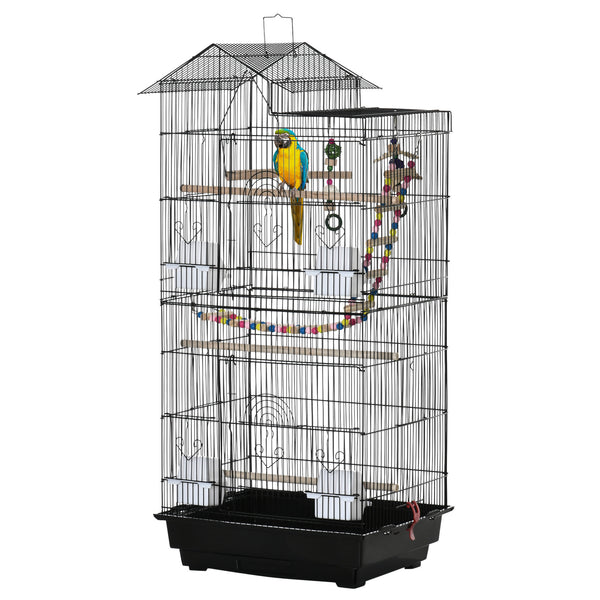 Bird cage for parakeets, cockatiels, conures and small birds