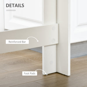 Bar table with 4 storage shelves, grey