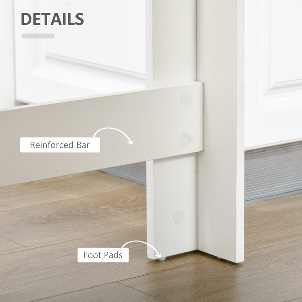 Bar table with 4 storage shelves, grey