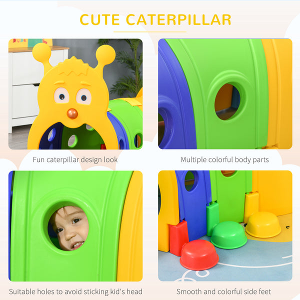 Caterpillar Pattern Tunnel for Children Ages 3-6, Multicolor