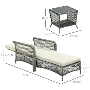 2-piece garden set in woven resin with cushions, cream white