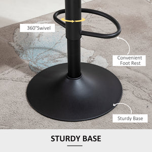 Set of 2 linen-covered bar stools, blue